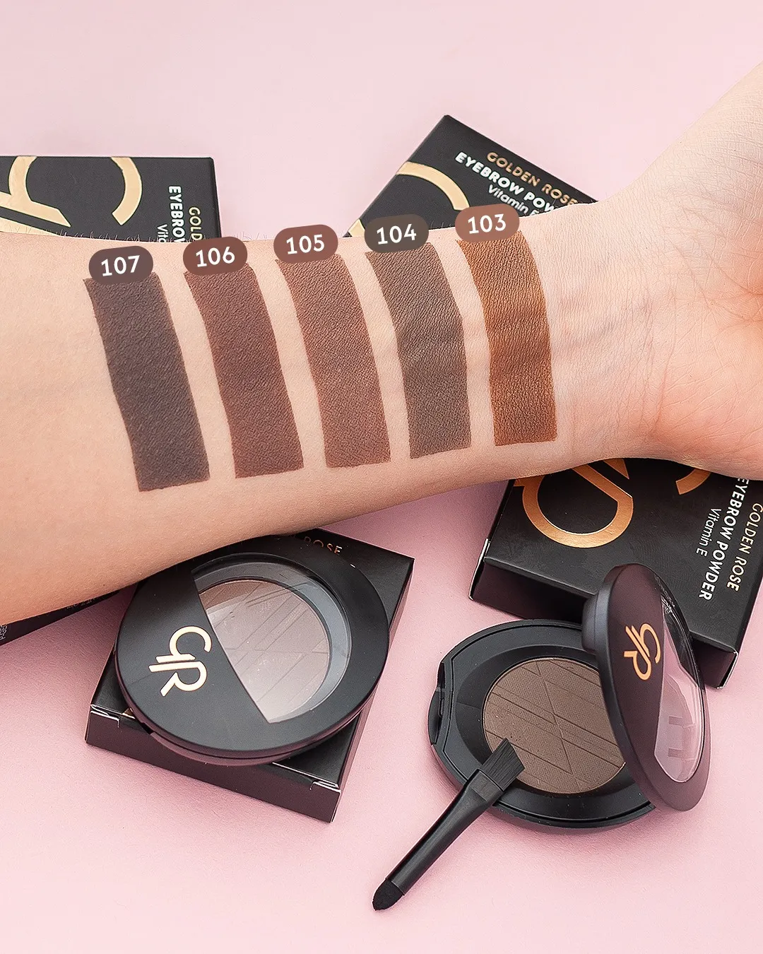 بعد از استفاده خرید سایه ابرو تکی گلدن رز اصل + بهترین قیمت (بافت نرم)